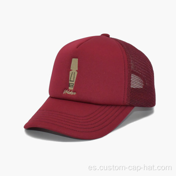 Sombrero de camionero de espuma roja bordada personalizada